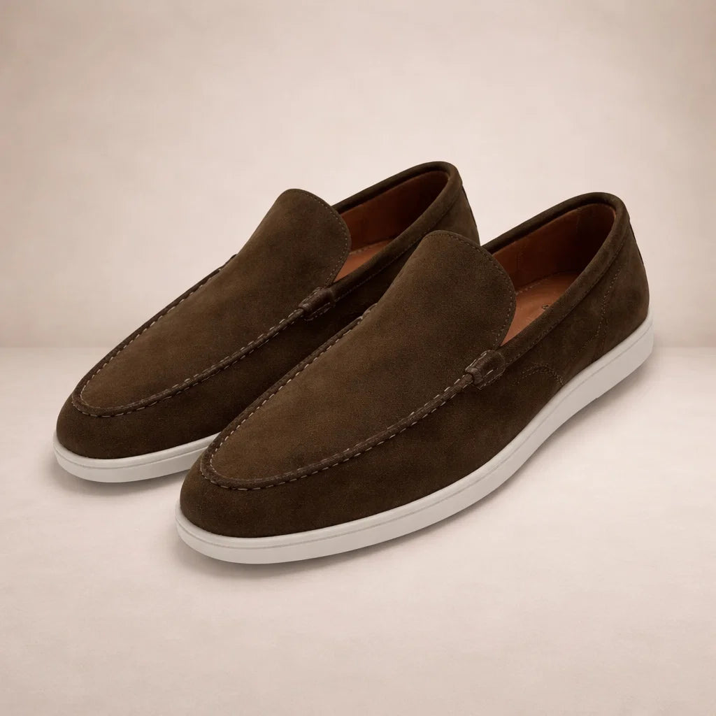 Mocassini uomo in pelle scamosciata casual slip-on