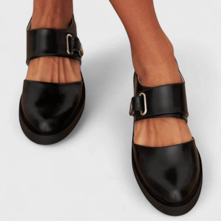 Scarpe donna Mary Jane in vera pelle con cinturino