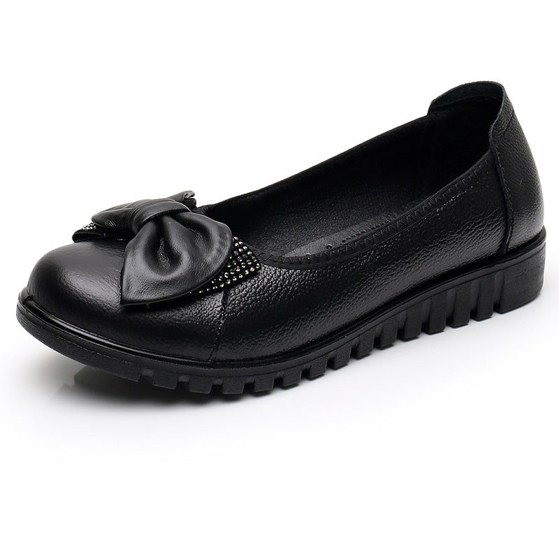 Ballerine donna con fiocco decorativo e suola antiscivolo