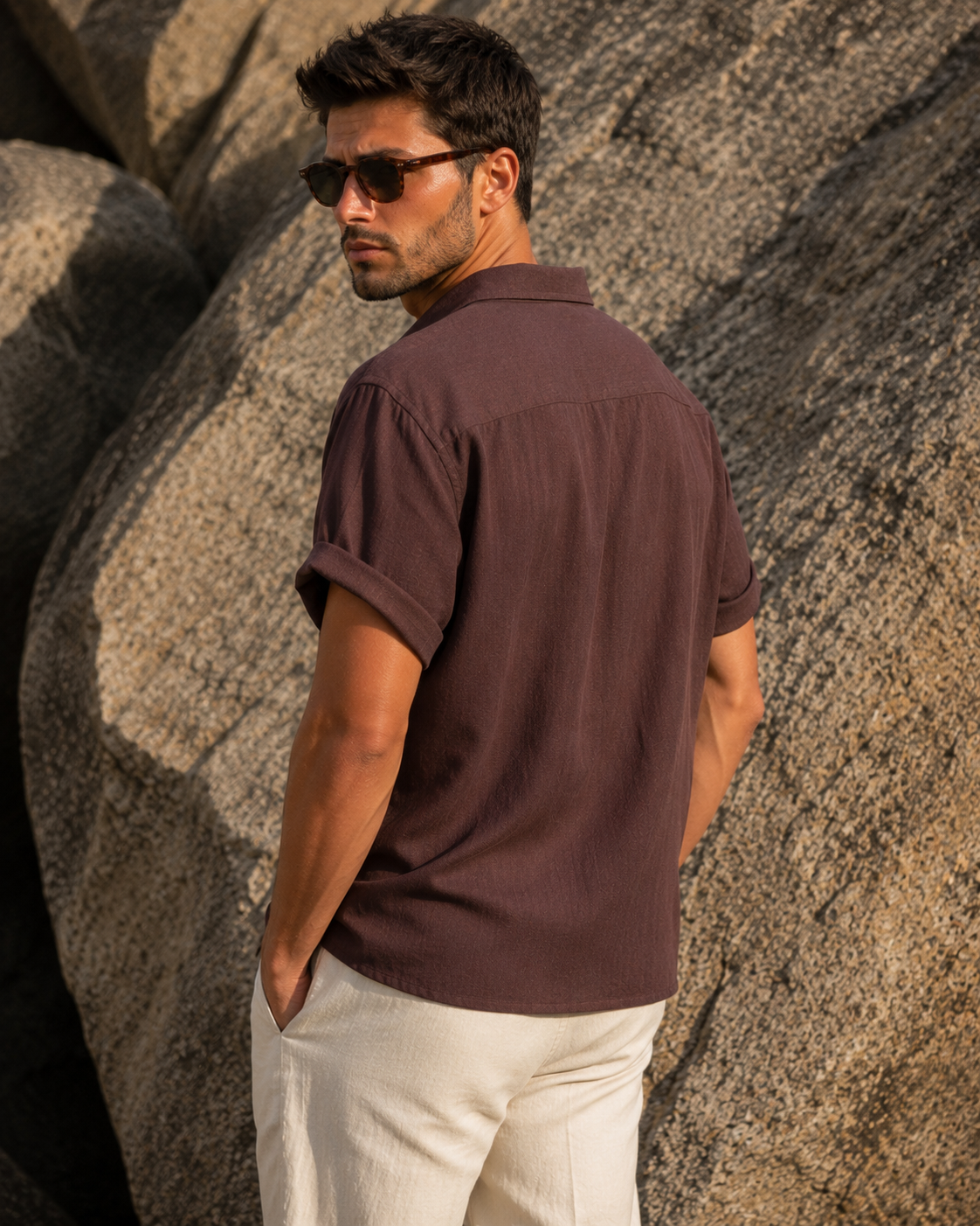 Camicia Estiva Matteo — Marrone Moka