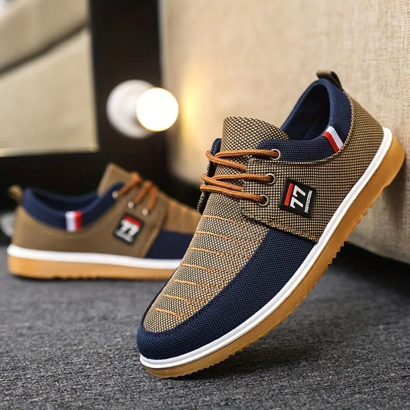 Scarpe uomo in tela traspirante con lacci