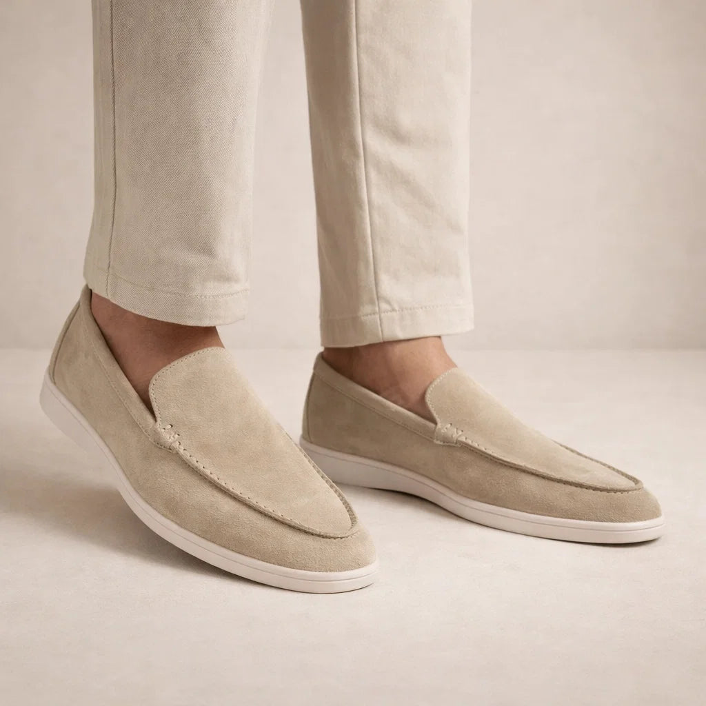 Mocassini uomo in pelle scamosciata casual slip-on