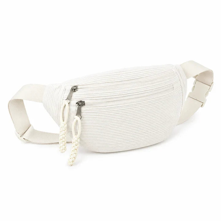 Borsa a tracolla donna in nylon con tasche zip