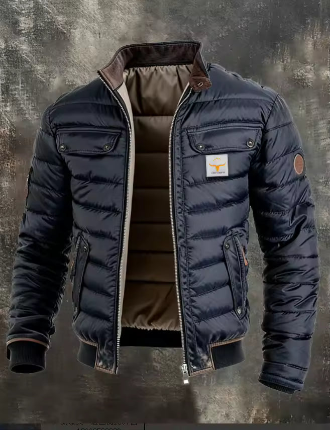 Giacca uomo vintage da mezza stagione con collo alto