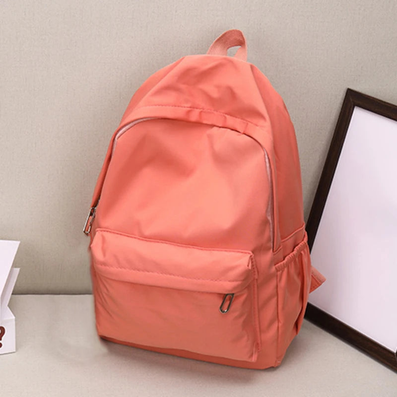 Zaino donna scuola in nylon impermeabile con grande capacità