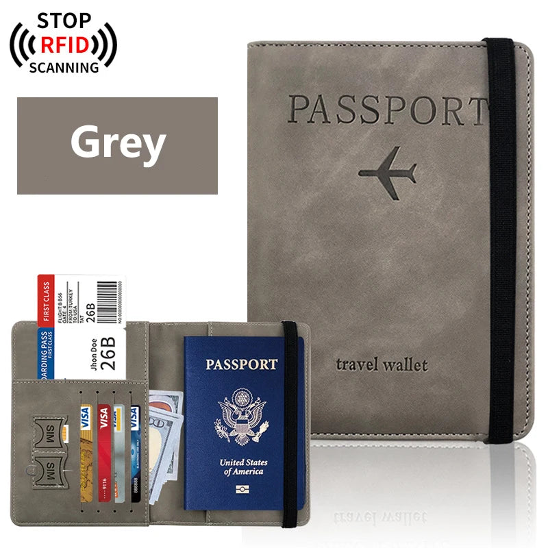 Porta passaporto unisex in PU con organizer viaggio