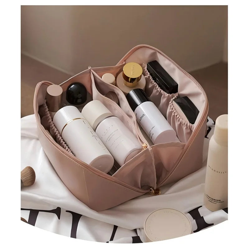 Beauty case donna da viaggio con manico e zip
