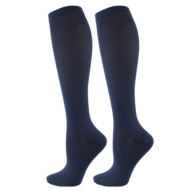 Calze compressive unisex per sport viaggio e anti-fatica