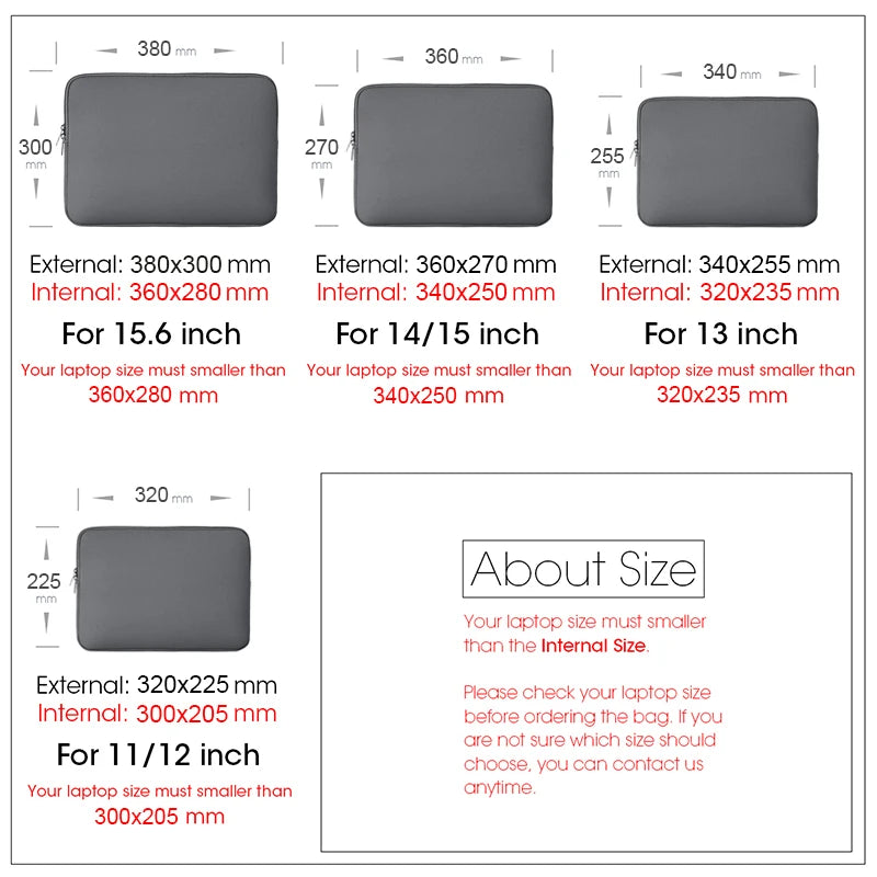 Custodia laptop in tessuto per MacBook e notebook 13-15.6"