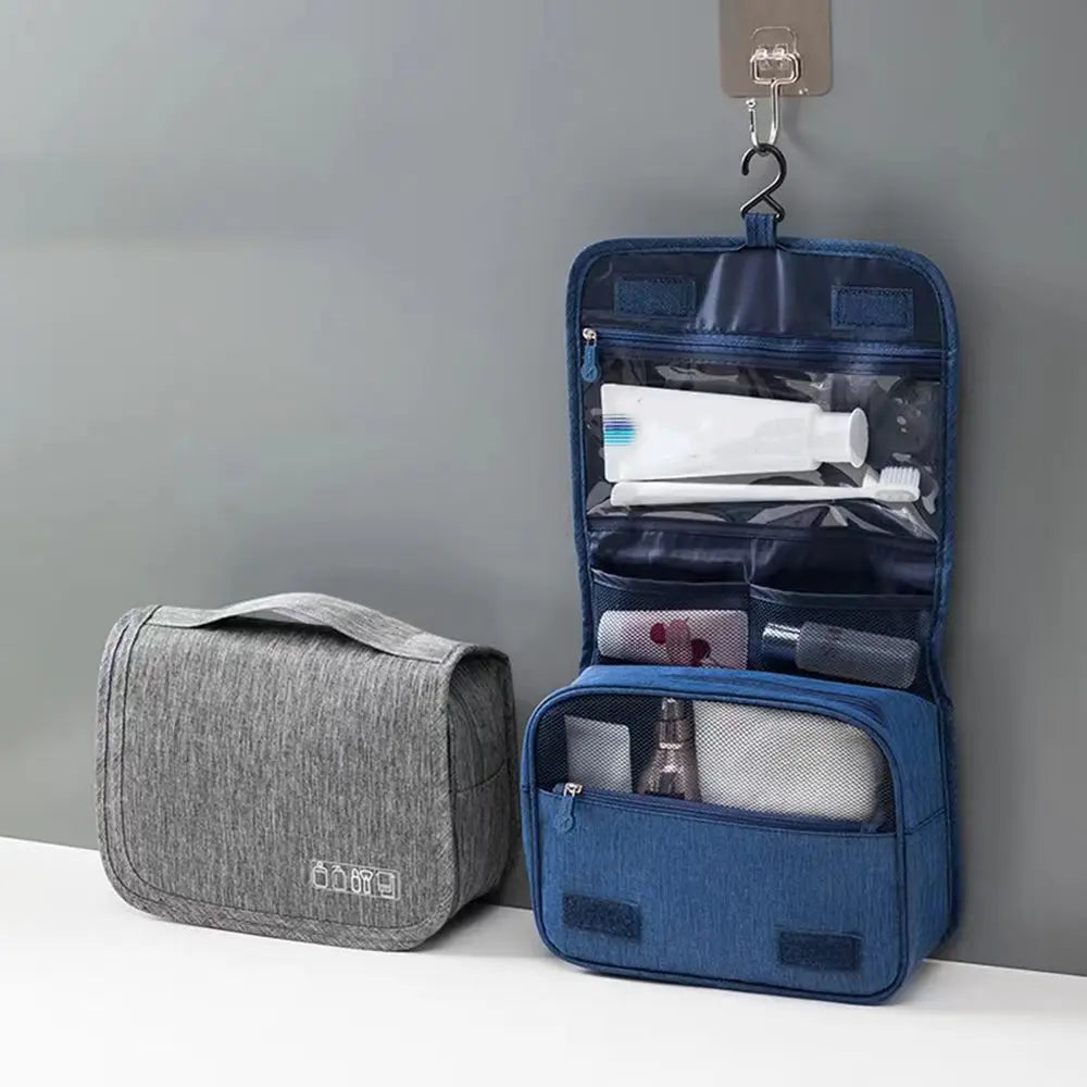 Beauty case da viaggio pieghevole con gancio appendibile