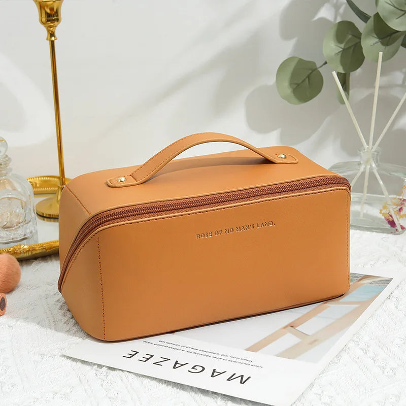 Beauty case donna da viaggio con manico e zip