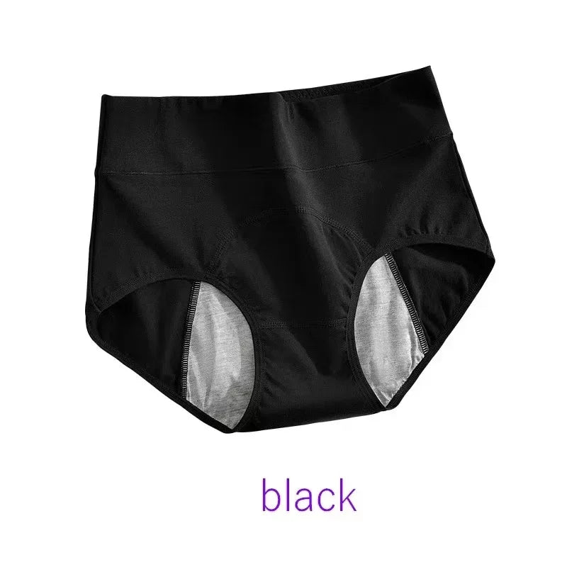 Slip mestruali donna a vita alta in cotone anti-perdita