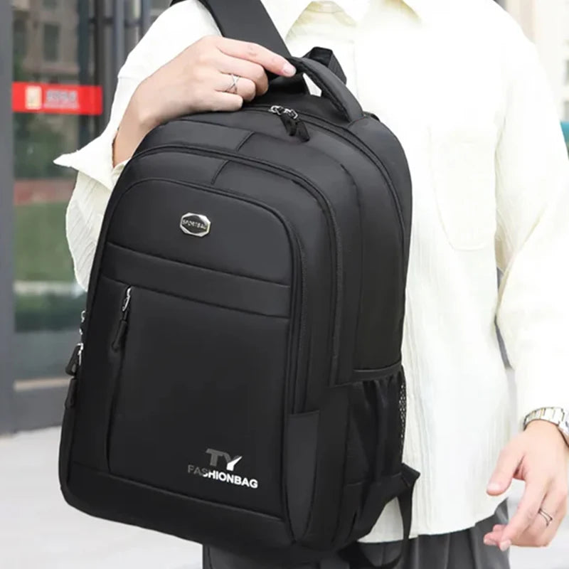 Zaino scuola unisex in nylon ad alta capacità, cartella, borsa scuola, zaino da viaggio capiente