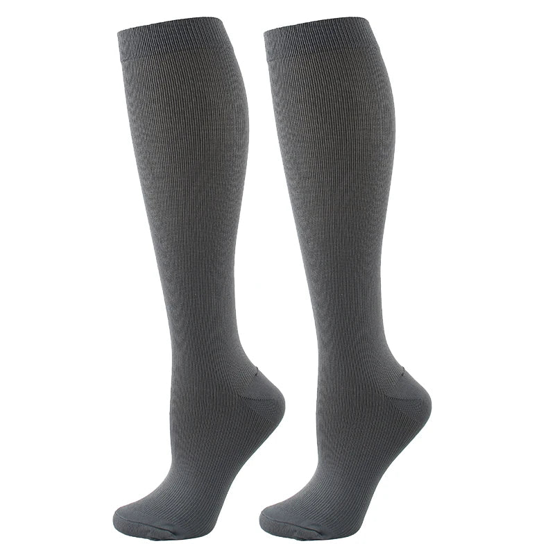Calze compressive unisex per sport viaggio e anti-fatica