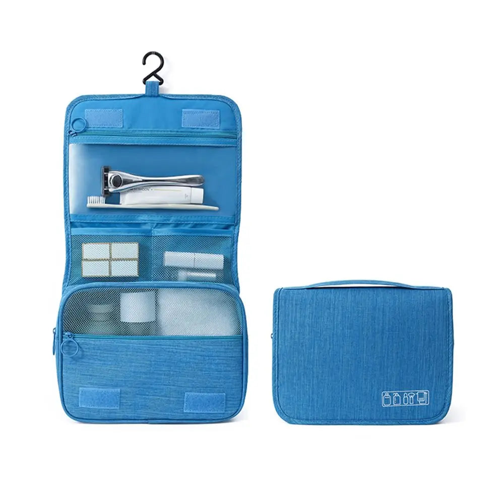 Beauty case da viaggio pieghevole con gancio appendibile