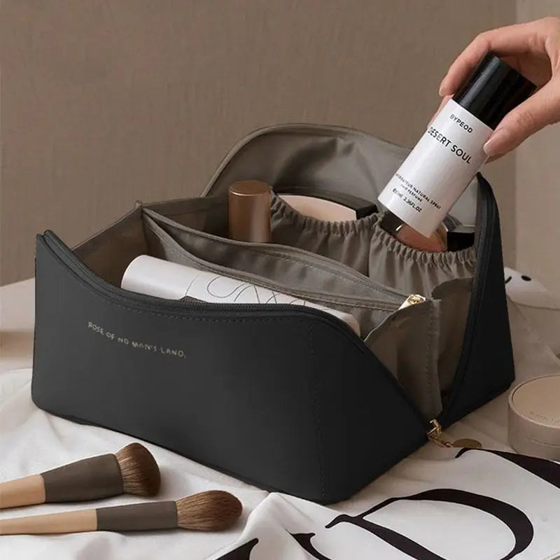 Beauty case donna da viaggio con manico e zip