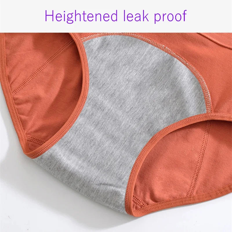 Slip mestruali donna a vita alta in cotone anti-perdita
