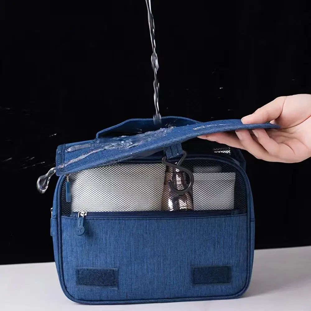 Beauty case da viaggio pieghevole con gancio appendibile