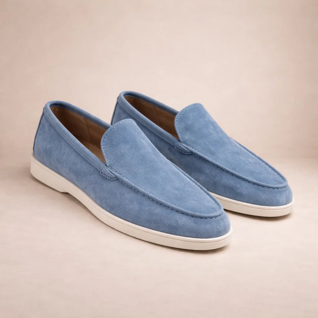 Mocassini uomo in pelle scamosciata casual slip-on