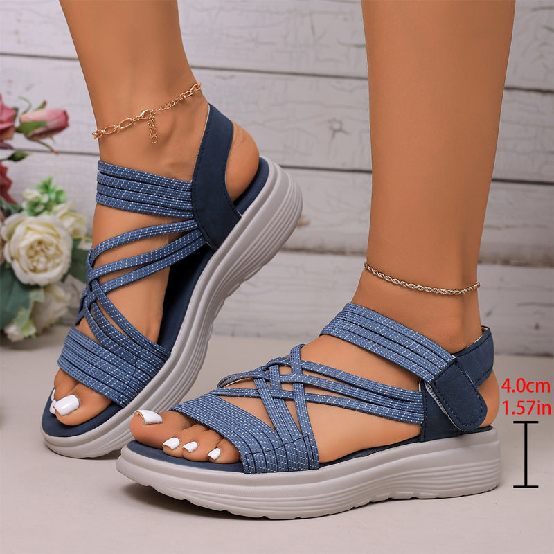 Sandali donna sport chic con cinturini incrociati