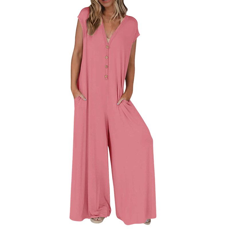 Tuta da donna elegante estiva con pantaloni larghi