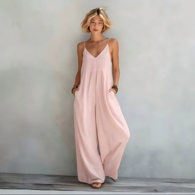 Tuta da donna elegante estiva con tasche laterali