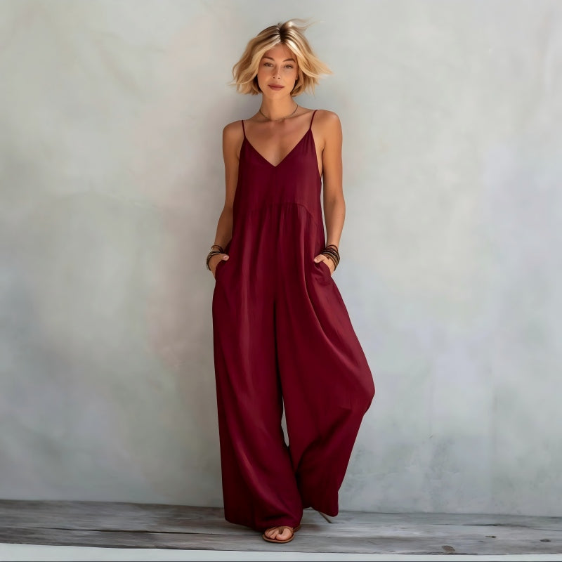 Tuta da donna elegante estiva con tasche laterali