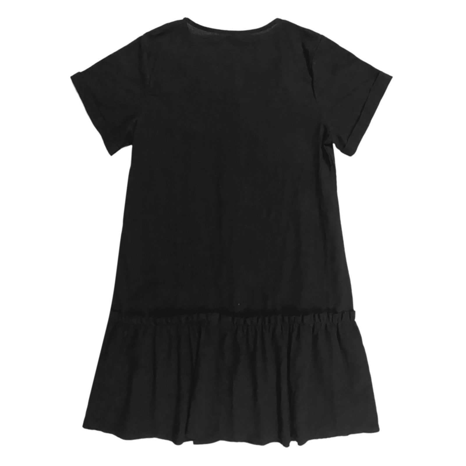 Abito corto donna in cotone lino con bottoni