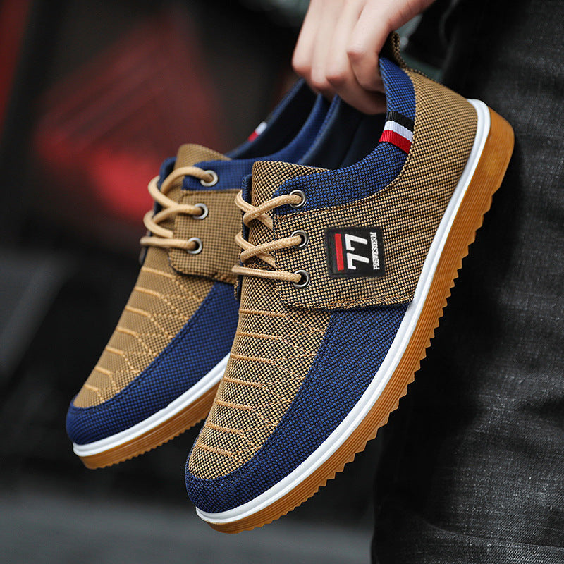 Scarpe uomo in tela traspirante con lacci