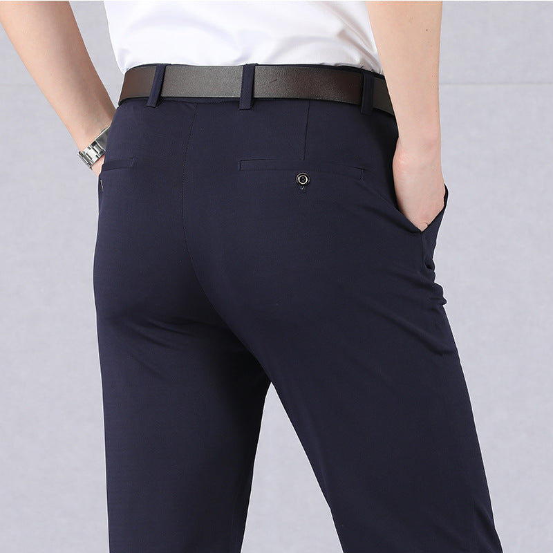 Pantaloni uomo slim elasticizzati con tasche per ufficio