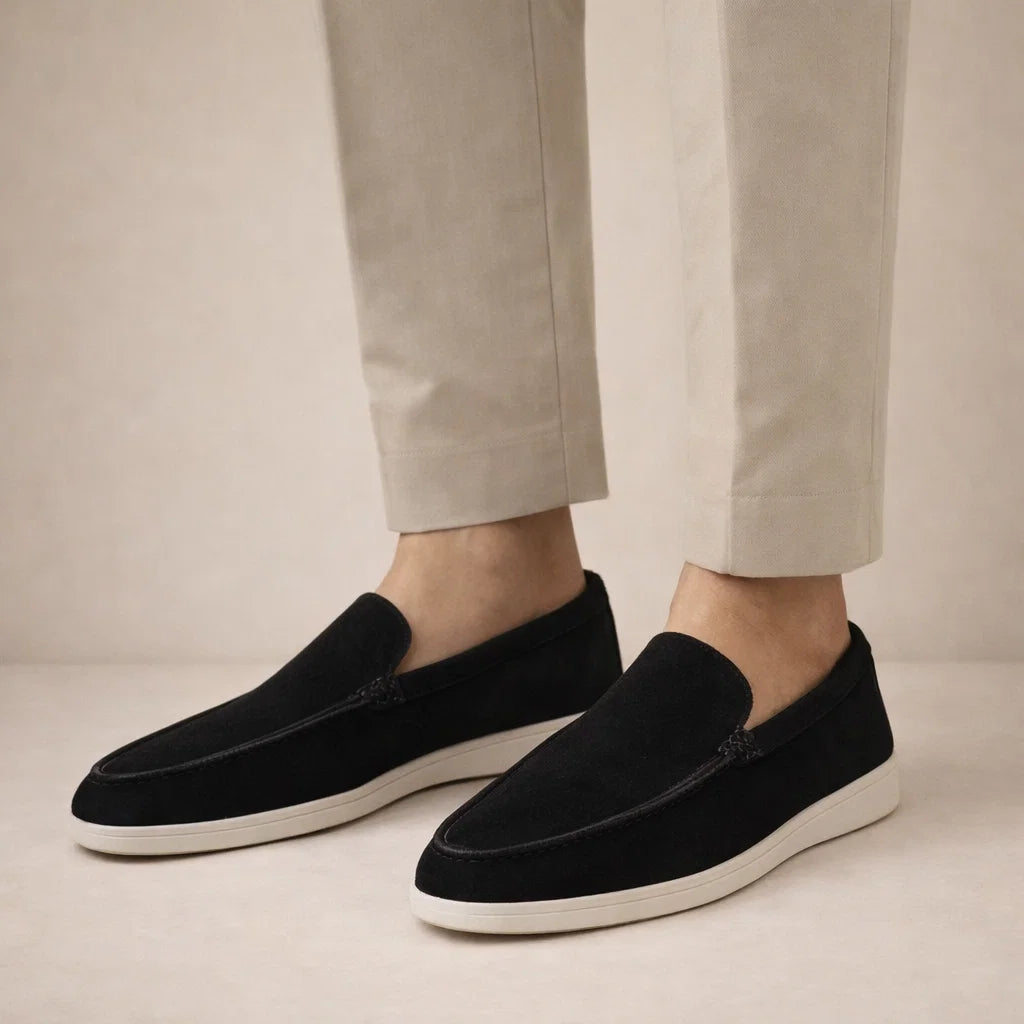 Mocassini uomo in pelle scamosciata casual slip-on