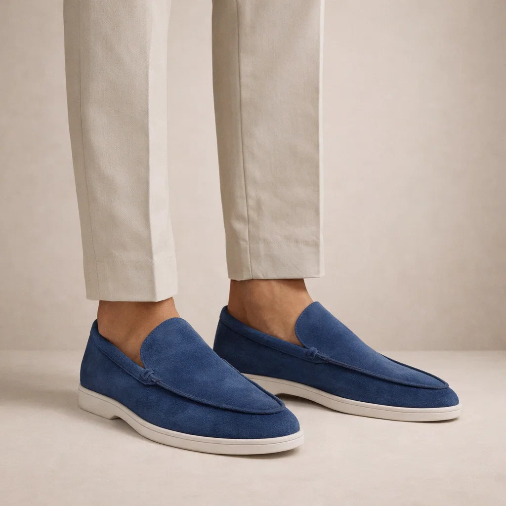 Mocassini uomo in pelle scamosciata casual slip-on