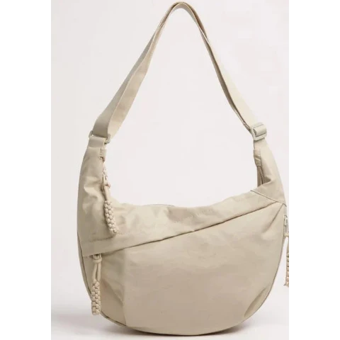 Borsa a tracolla donna in nylon con tasche zip