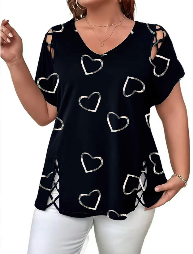 Blusa donna con stampa tie-dye e dettagli intrecciati