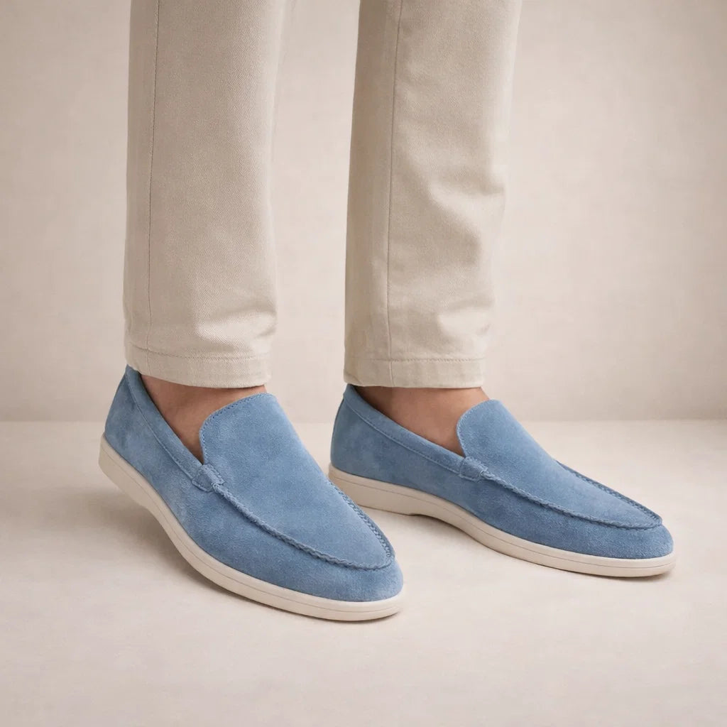 Mocassini uomo in pelle scamosciata casual slip-on