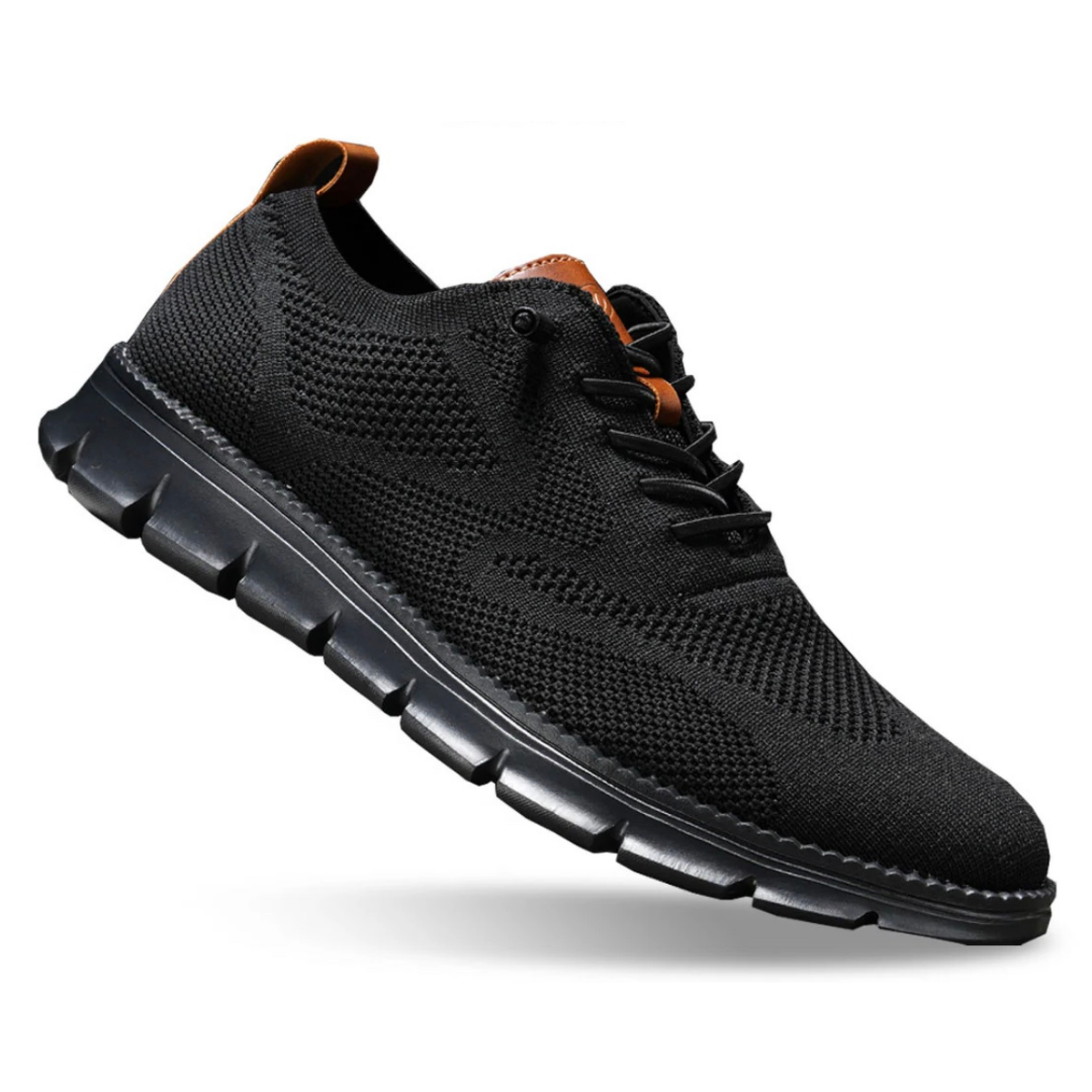 Scarpe uomo in mesh traspirante con lacci e suola in gomma