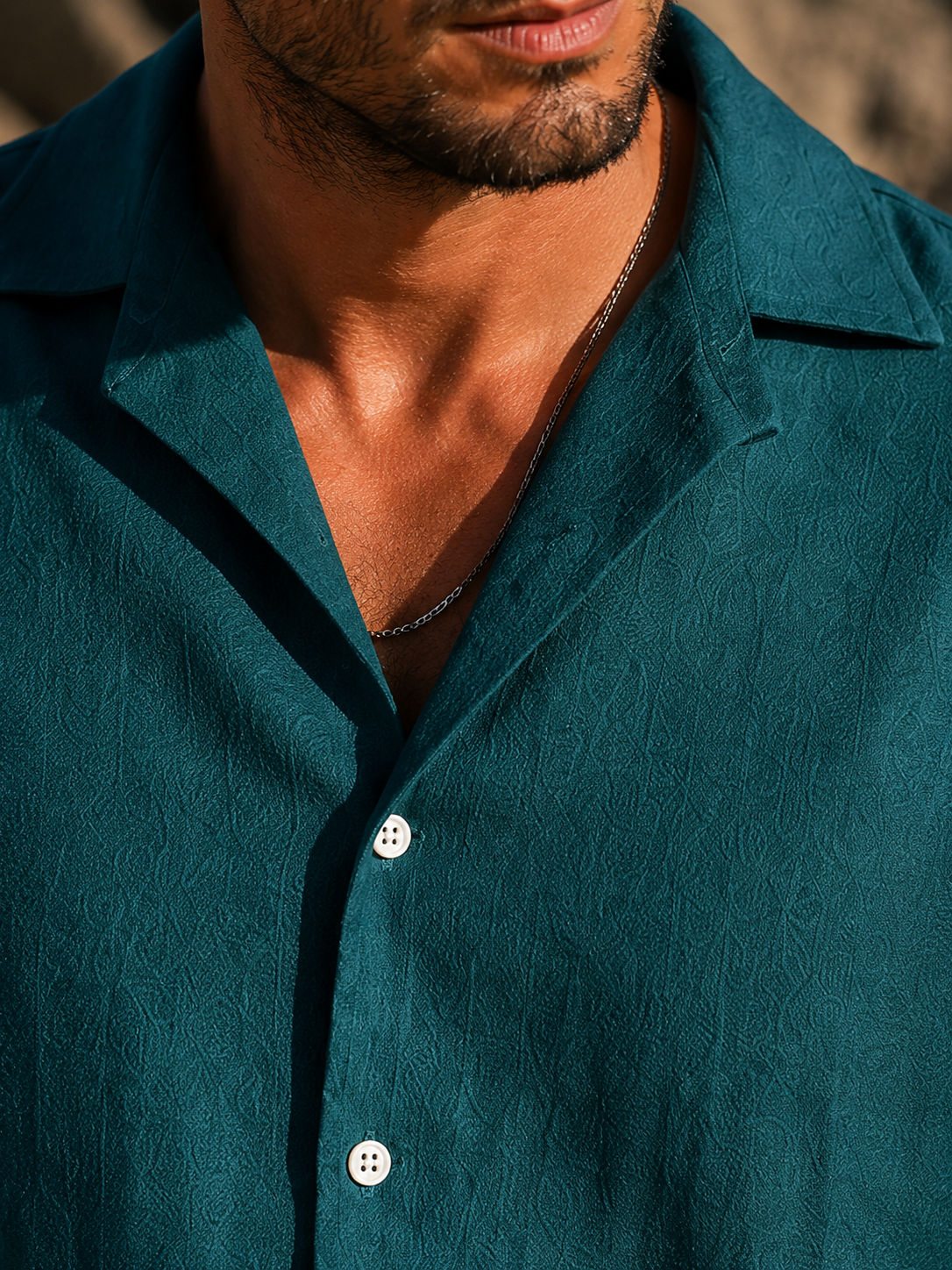 Camicia Estiva Marcello — Verde Petrolio