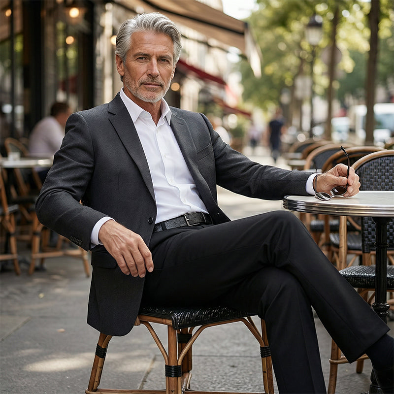 Pantaloni uomo slim elasticizzati con tasche per ufficio