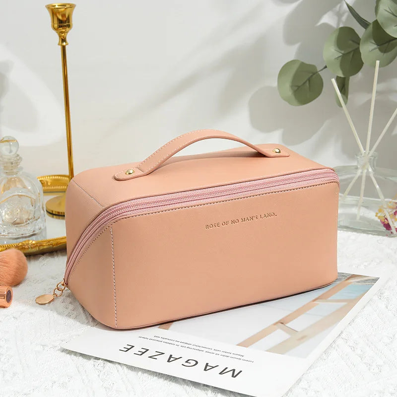 Beauty case donna da viaggio con manico e zip