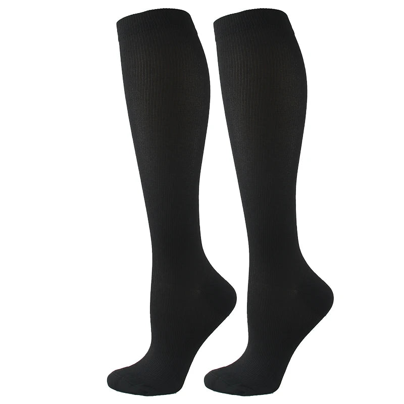 Calze compressive unisex per sport viaggio e anti-fatica