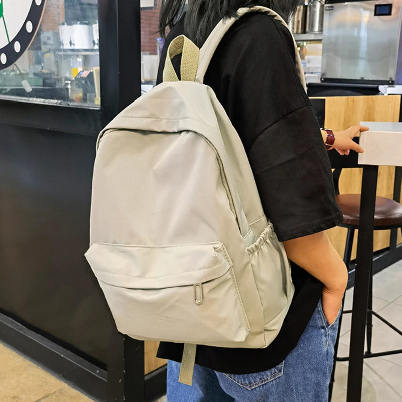Zaino donna scuola in nylon impermeabile con grande capacità