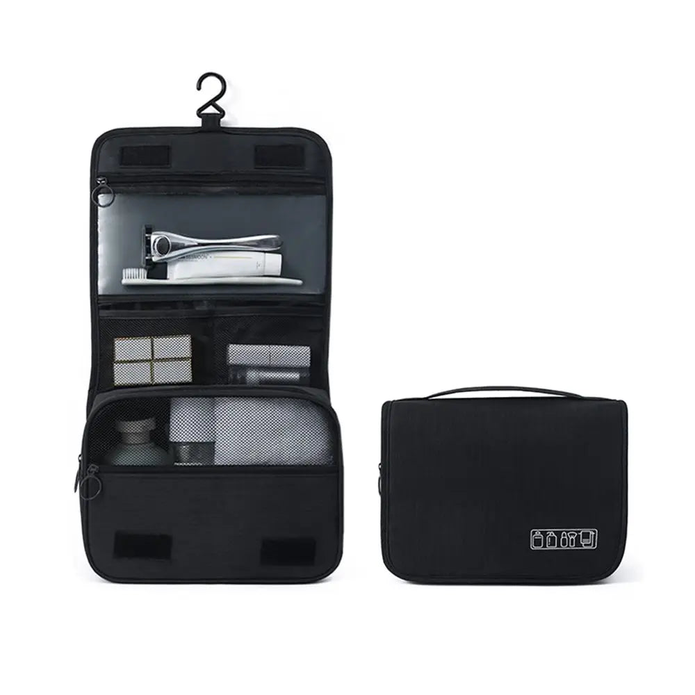 Beauty case da viaggio pieghevole con gancio appendibile