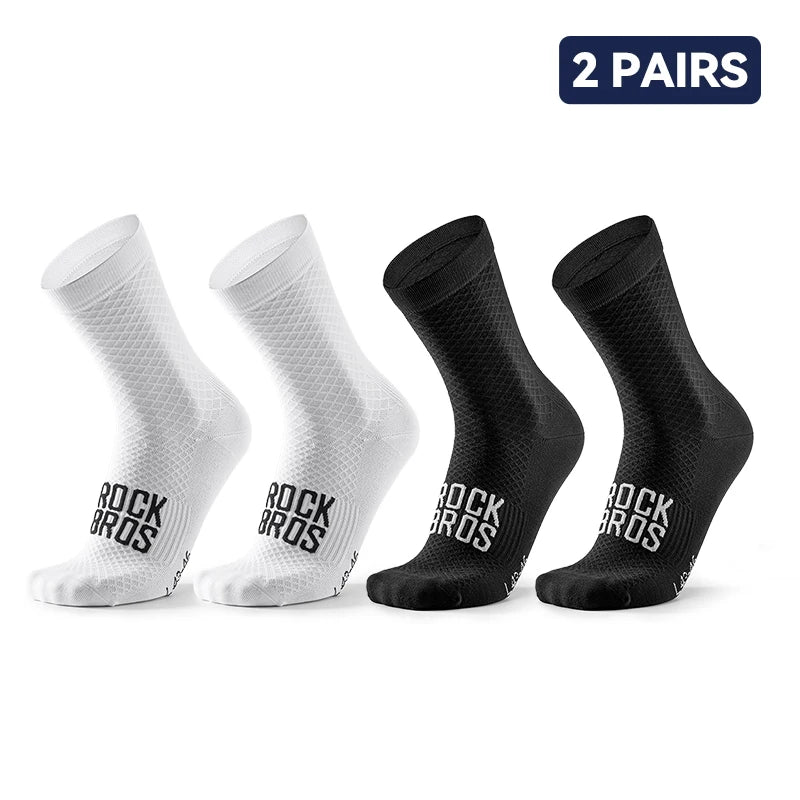 Calze ciclismo unisex traspiranti set 2 paia