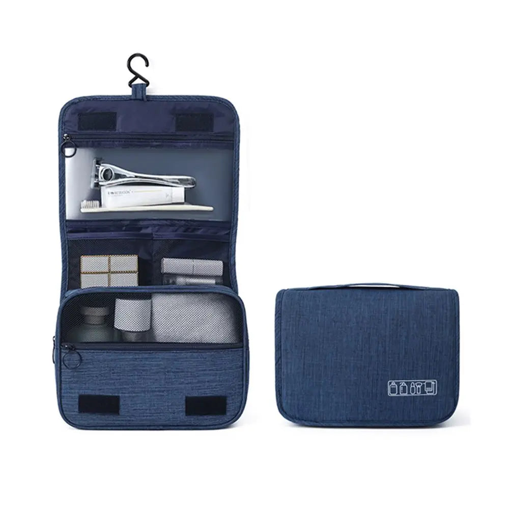Beauty case da viaggio pieghevole con gancio appendibile