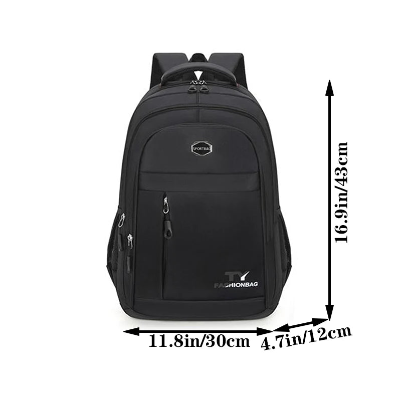 Zaino scuola unisex in nylon ad alta capacità, cartella, borsa scuola, zaino da viaggio capiente