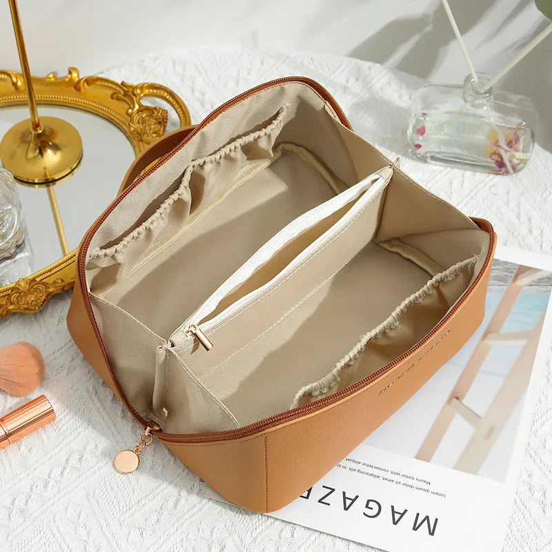 Beauty case donna da viaggio con manico e zip