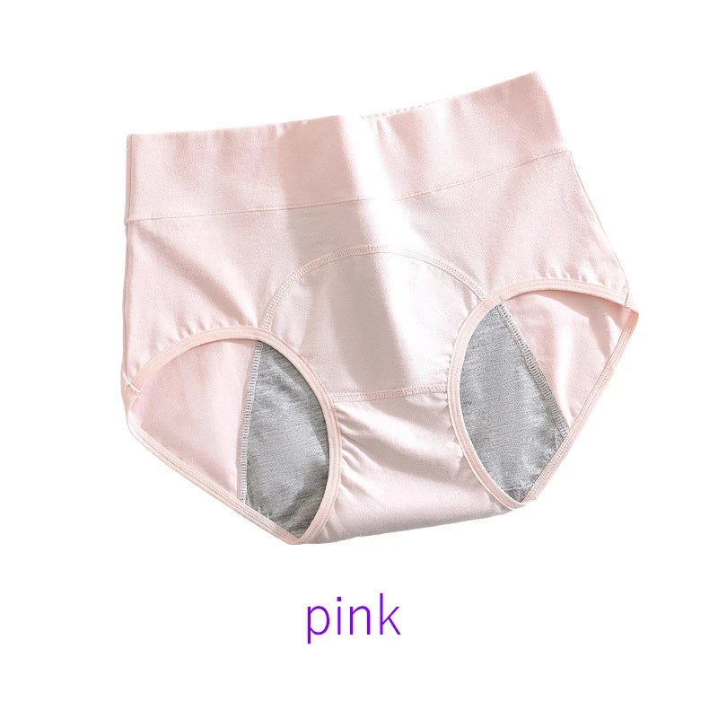 Slip mestruali donna a vita alta in cotone anti-perdita