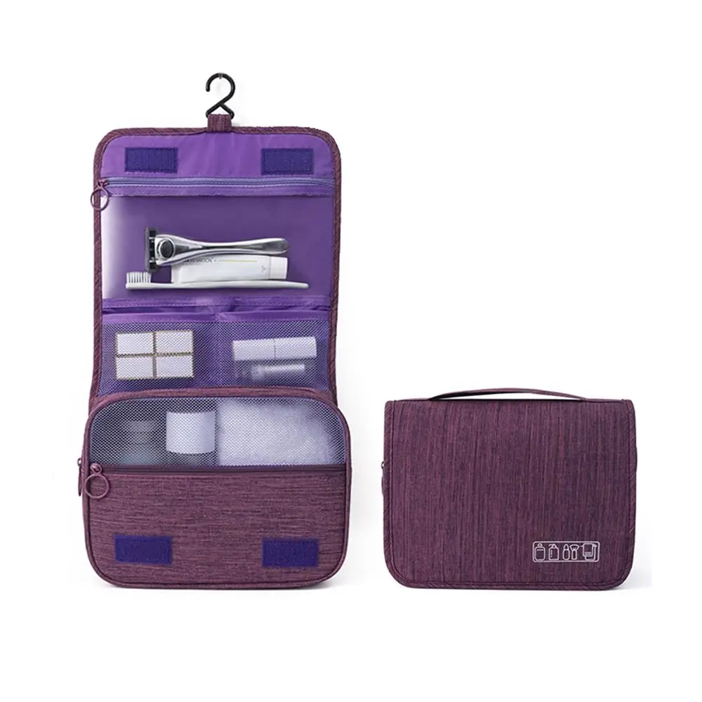 Beauty case da viaggio pieghevole con gancio appendibile