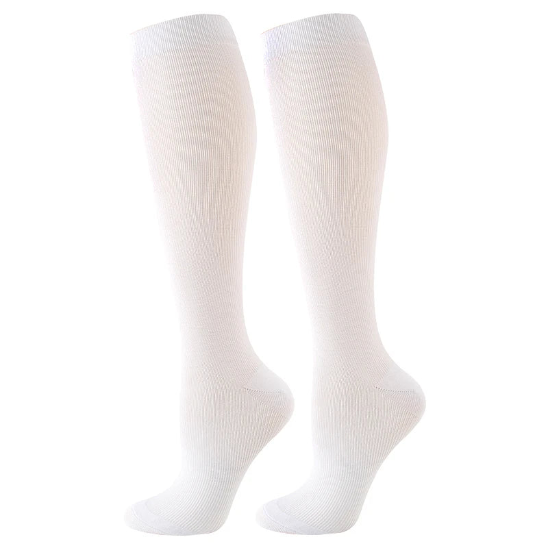 Calze compressive unisex per sport viaggio e anti-fatica