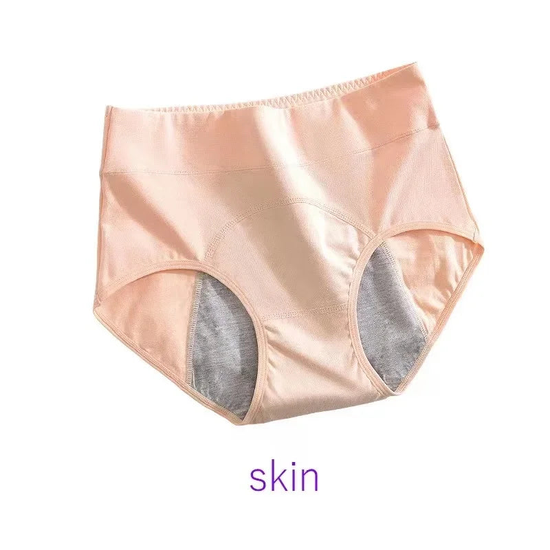 Slip mestruali donna a vita alta in cotone anti-perdita